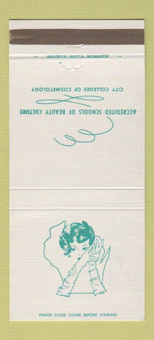 Matchbook Cover - City Colleges of Cosmetology girlie Milwaukee WI 30 Strike