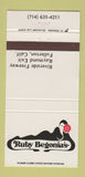 Matchbook Cover - Ruby Begonia's Fullerton CA girlie 30 Strike