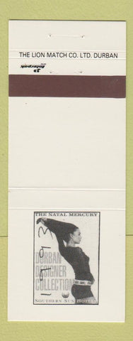 Matchbook Cover - Durban Designer Collecton Southern Sun Hotel South Africa