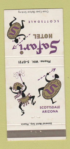 Matchbook Cover - Safari Hotel Scottsdale AZ 30 Strike