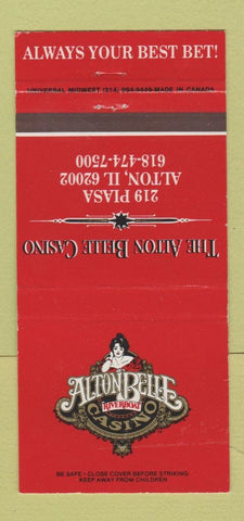 Matchbook Cover - Alton Belle Casino Alton IL girlie 30 Strike