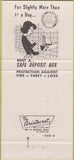 Matchbook Cover - Mercantile Bank Trust Gretna LA 30 Strike