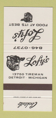 Matchbook Cover - Lofy's Restaurant Detroit MI 30 Strike