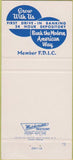 Matchbook Cover - American Bank Trust Lafayette LA 30 Strike