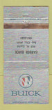 Matchbook Cover - Garber Buick Bay City MI WORN 30 Strike
