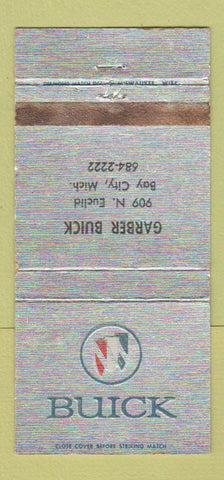 Matchbook Cover - Garber Buick Bay City MI WORN 30 Strike
