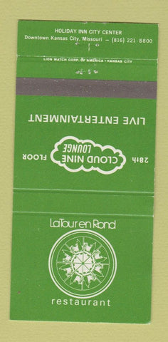 Matchbook Cover La Tour en Rand Restaurant Kansas City MO Holiday Inn 30 Strike