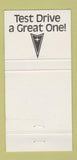 Matchbook Cover Lewis Chevrolet Pontiac Sweetwater TN Goldenrod Yellow 30 Strike
