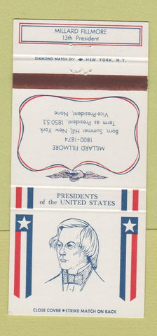 Matchbook Cover - US Presidents Diamond Millard Fillmore 30 Strike