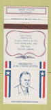 Matchbook Cover - US Presidents Diamond Herbert Hoover 30 Strike