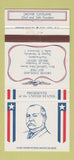 Matchbook Cover - US Presidents Diamond Grover Cleveland 30 Strike