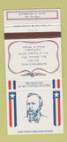 Matchbook Cover - US Presidents Diamond Rutherford B Hayes 30 Strike