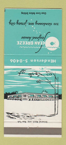 Matchbook Cover - Ocean Breeze Seafood House Jersey City NJ 30 Strike