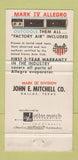 Matchbook Cover - Mark IV Air Conditioning Harlingen TX WEAR 30 Strike