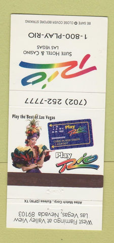 Matchbook Cover - Rio Hotel Casino girlie Las Vegas NV 30 Strike