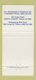 Matchbook Cover - Water Bros Waterbeds Fyshwick North Albury Australia 30 Strike