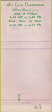 Matchbook Cover - T and I Division Credit Union Troy MI 30 Strike