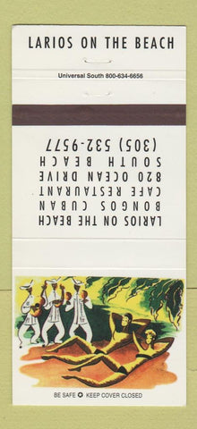Matchbook Cover - Larios on the Beach Miami FL 30 Strike