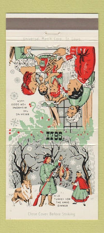 Matchbook Cover - Uniontown Savings Loan PA Christmas Black Americana 30 Strike