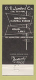 Matchbook Cover - EP Lambert Rubber Importers Latex Akron OH 30 Strike