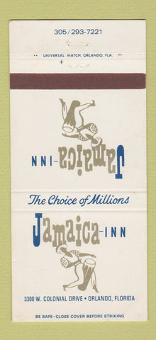 Matchbook Cover - Jamaica Inn Orlando FL Black Americana 30 Strike