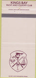 Matchbook Cover - Kings Bay Yacht Country Club Miami FL 30 Strike