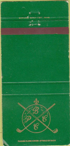 Matchbook Cover - Palm Beach Country Club FL? WEAR 30 Strike