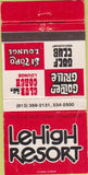 Matchbook Cover - Lehigh Ressort FL WORN 30 Strike