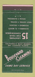 Matchbook Cover - Boulevard Cleaners Alhambra El Monte Arcadia CA 30 Stick