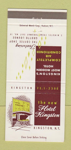 Matchbook Cover - Hotel Kingston NY 30 Strike