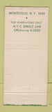 Matchbook Cover - The Concord Kiamesha Lake NY WEAR 30 Strike