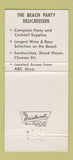 Matchbook Cover - Beach Party Deli Kill Devil Hills NC 30 Strike