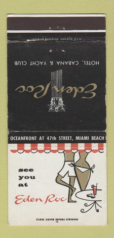 Matchbook Cover - Eden Roc Hotel Miami Beach FL WEAR 30 Strike