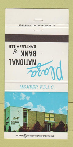 Matchbook Cover - Plaza National Bank Bartlesville OK 30 Strike