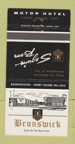 Matchbook Cover - Brunswick Motor Hotel Parry Sound ON 30 Strike