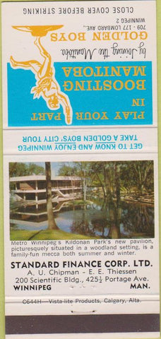 Matchbook Cover - Standard Finance Corp Winnipeg MB 30 Strike