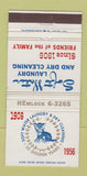 Matchbook Cover - Sorf Water Laundry Dry Cleaning 1956 Long Beach CA 30 Strike