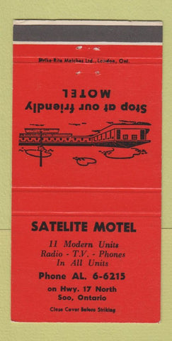 Matchbook Cover - Satelite Motel Sault Ste Marie ON 30 Strike