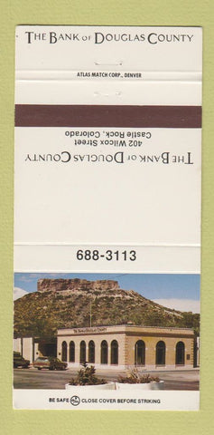 Matchbook Cover - Bank of Douglas County Castle Rock Colorado 30 Strike