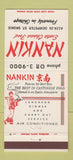 Matchbook Cover - Nankin Chinese Restaurant Chicago IL 30 Strike