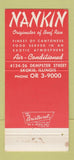 Matchbook Cover - Nankin Chinese Restaurant Chicago IL 30 Strike