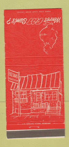 Matchbook Cover - Fat Sam's Spaghetti Factory Buffalo NY 30 Strike