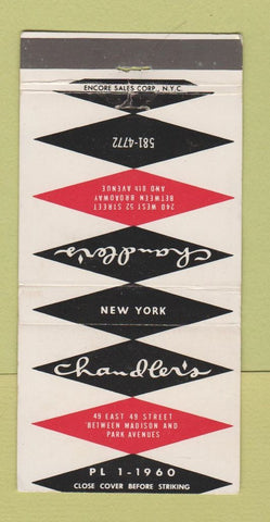 Matchbook Cover - Chandler's New York City 30 Strike