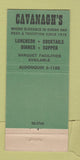 Matchbook Cover - Cavanagh's Restaurant New York City 30 Stick