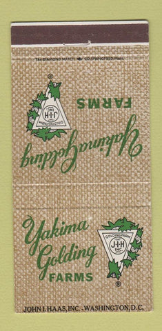 Matchbook Cover - Yakima Golding Farms Washington DC 30 Strike