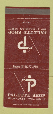 Matchbook Cover - Palette Shop Milwaukee WI 30 Strike