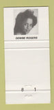 Matchbook Cover - Denise Rogers Actress Black Americana 30 Strike