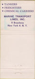Matchbook Cover - Marine Trasnport Lines shipping WEAR 21 Feature