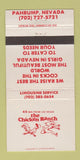 Matchbook Cover - Ricken Ranch Brothel Pahrump NV girlie 30 Strike