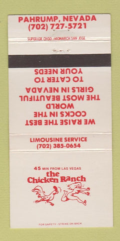 Matchbook Cover - Ricken Ranch Brothel Pahrump NV girlie 30 Strike